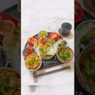 【レシピは柿🧡】鶏ときのこの炊き込みご飯🍄今週も秋献立🍂週末うたのおうちごはん🥝EP26 #自炊 #shorts